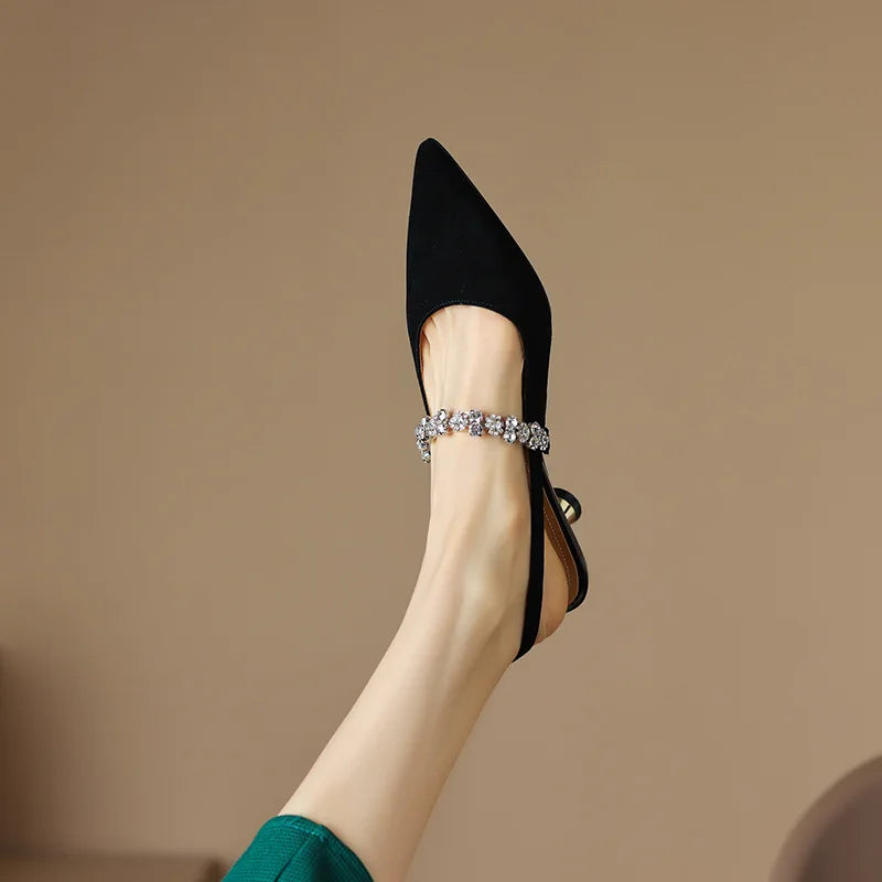 Women's Glam Rhinestone Kitten Heels – Stylish Evening Footwear-MODAUTLET