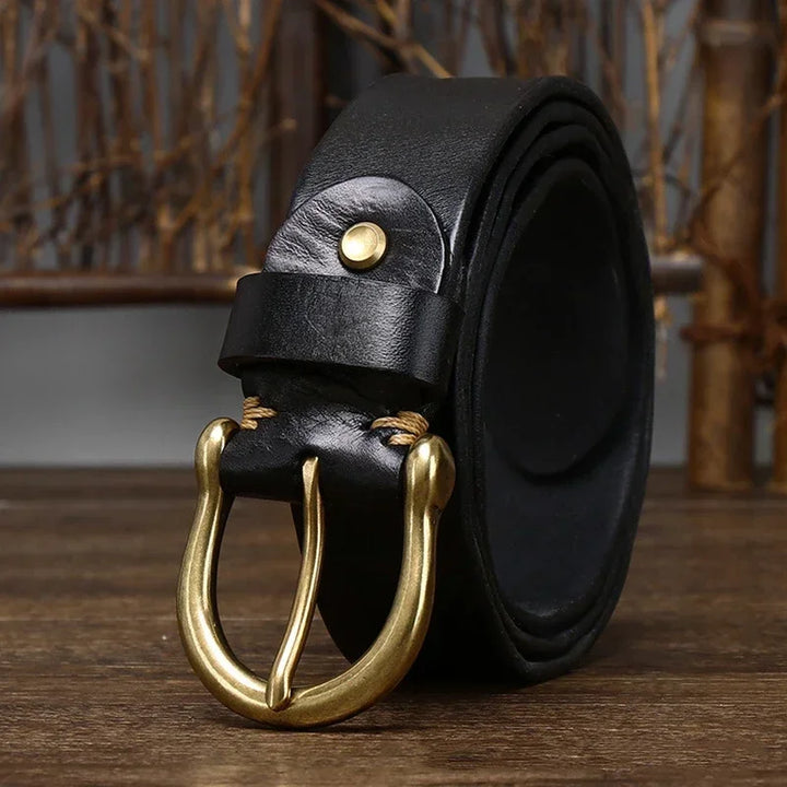 Stylish Cowhide Ranger Belt-MODAUTLET