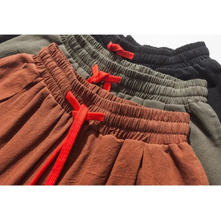 Men's Lightweight Tapered Cotton Linen Pants - Easy Fit Streetwear-MODAUTLET