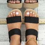 Women's Minimalist Slingback Wedge Sandals