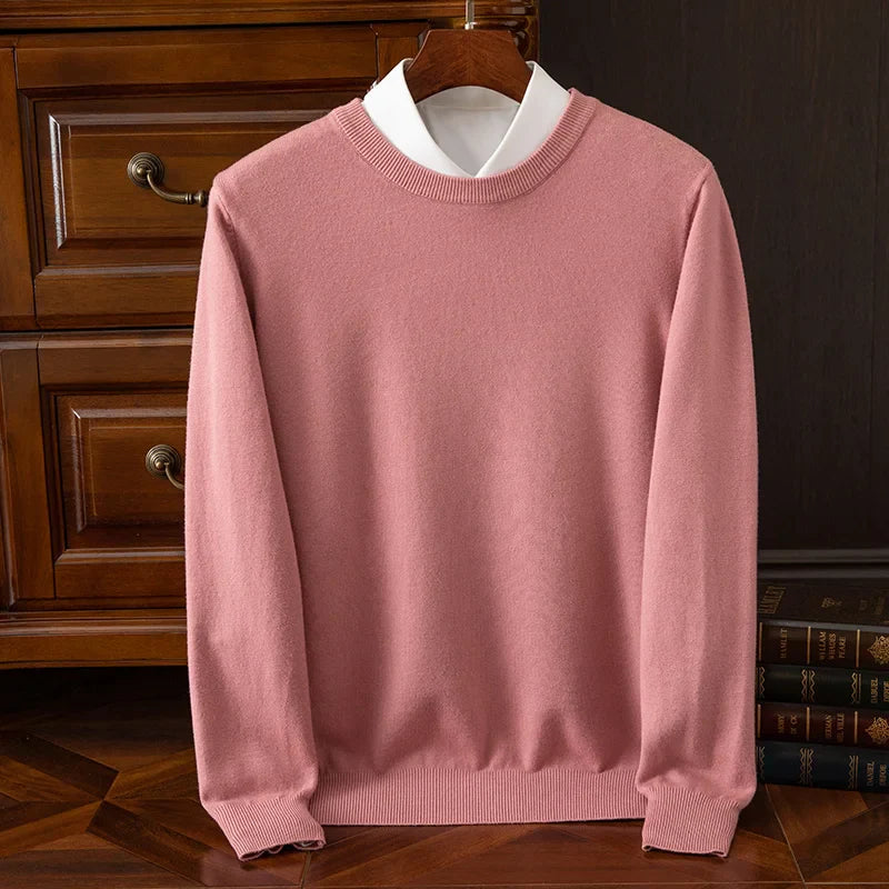 Men’s Premium Merino Wool Sweater Skin pink