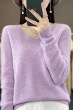 Women's Cozy Luxe Sweater - Harmonia Light Purple
