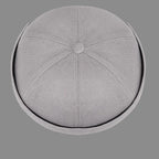 Vintage Washed Cotton Brimless Beanie Hat with Embroidered Coconut Tree – Unisex Adjustable