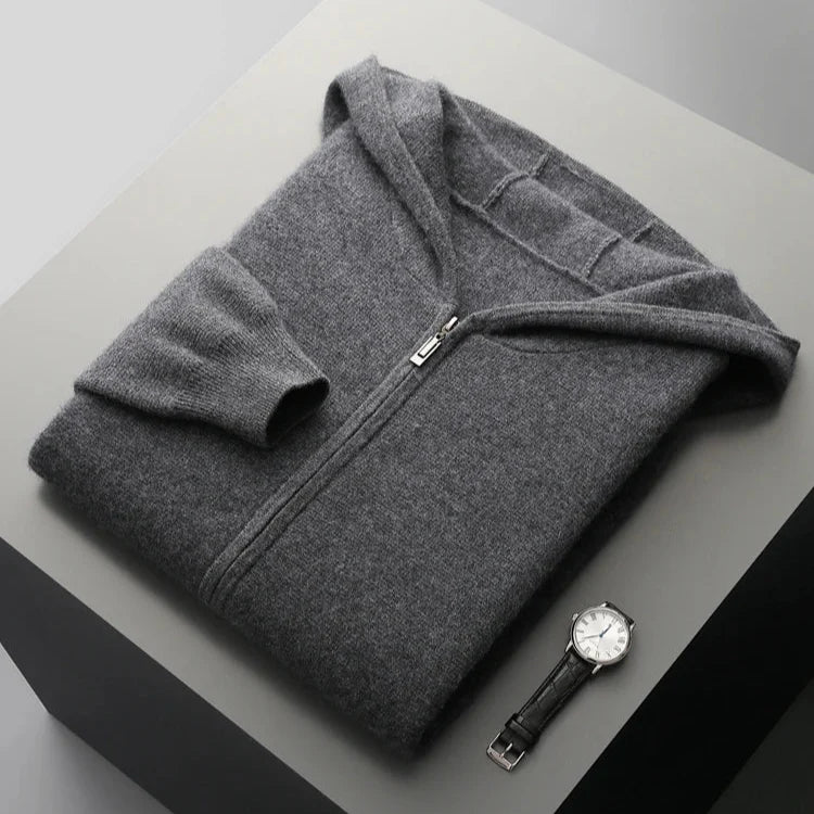 Men's Cashmere Zip Hoodie