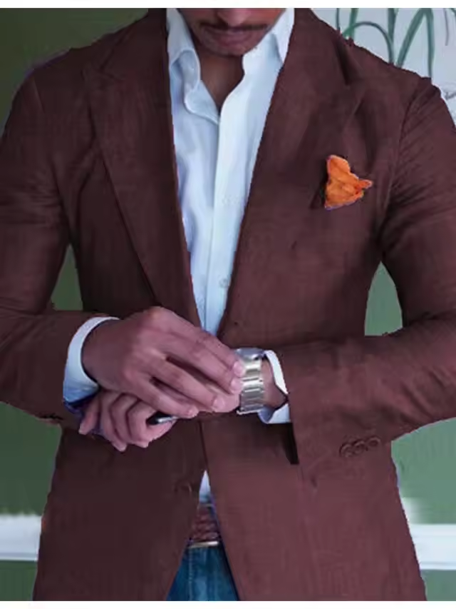 Linen Blazer For Men Formal And Casual Wear Lightweight-MODAUTLET