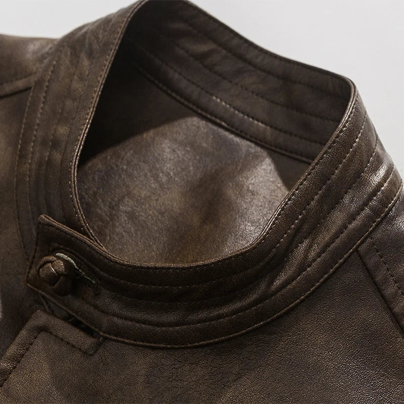 Men's Vintage Leather Jacket - Classic Style
