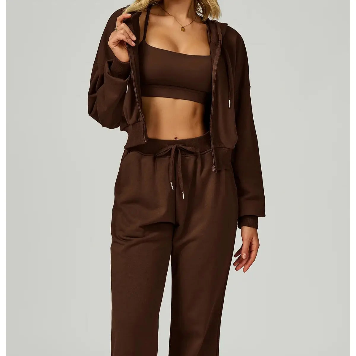 Women's Active Set – Enhanced Comfort, Breathable Fabric. Brown