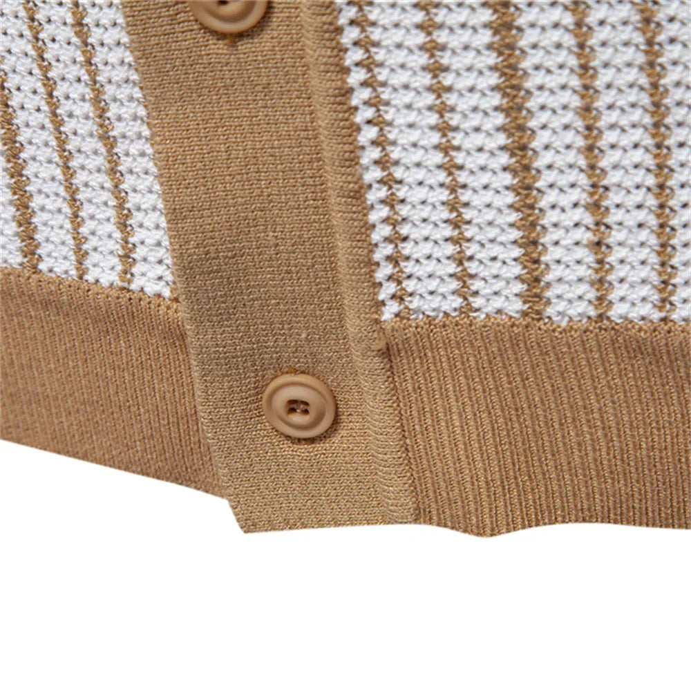Men's Textured Knit Polo - Monaco Style-MODAUTLET