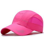 Quick‑Dry Mesh Sports Cap Rose Red 56-60cm