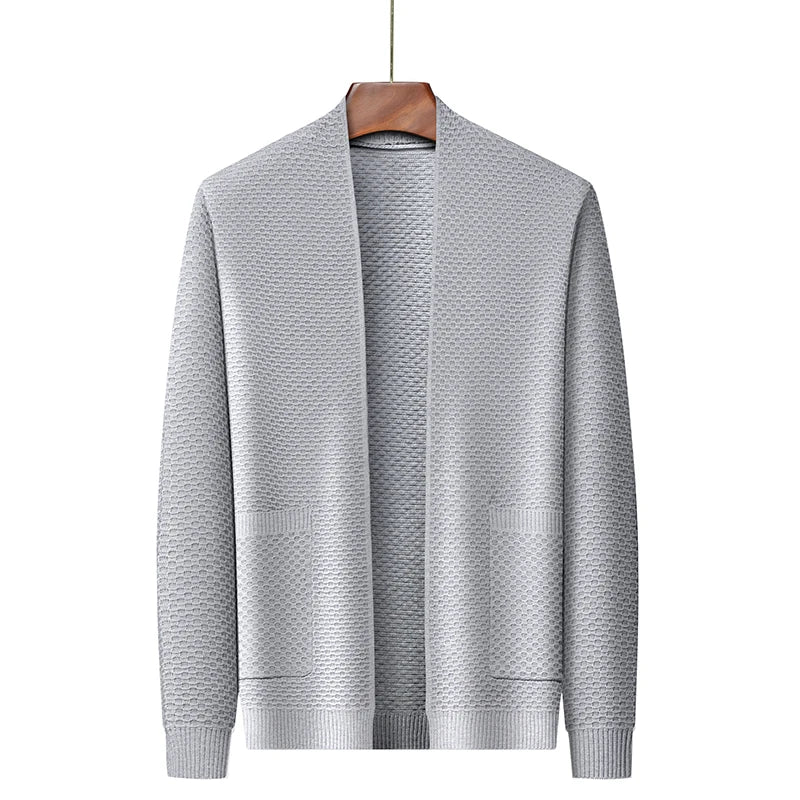Brushed Jacquard Blazer With Embossed Texture For Men-MODAUTLET