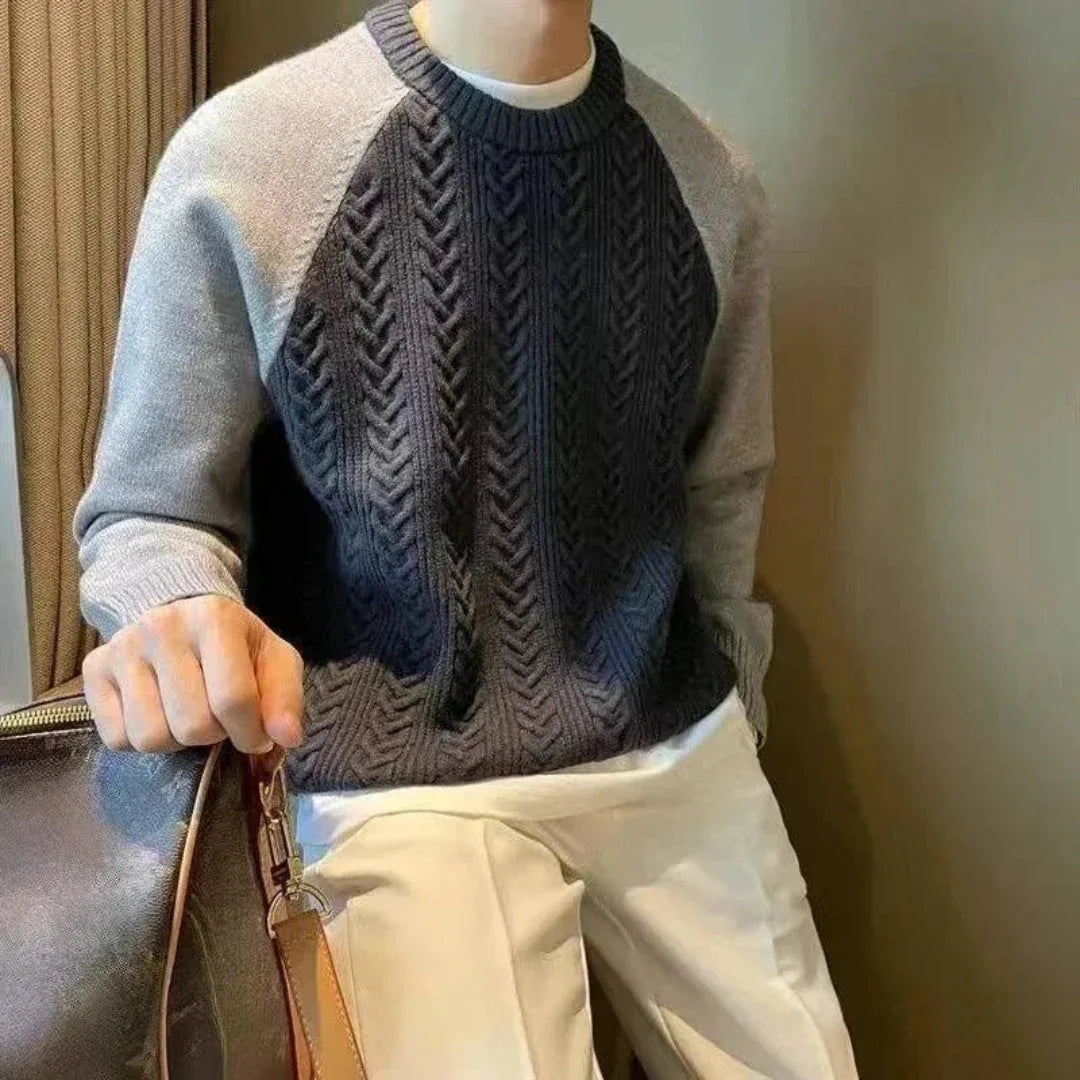 Cozy Cable-Knit Sweater Blue