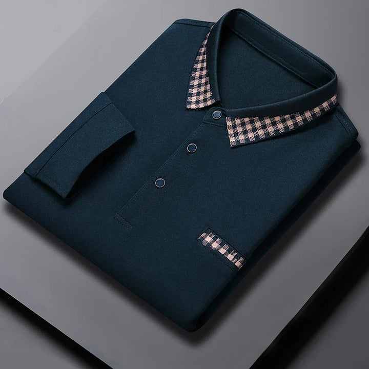 Men's Long Sleeve Classic Polo Shirt-MODAUTLET