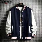 Men's Fleece Bomber Jacket by Supzoom Navy Blue