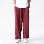 Men's Urban Breeze Linen Trousers Wine red