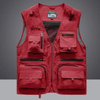 Utility Vest for Versatile Outdoor Use Red