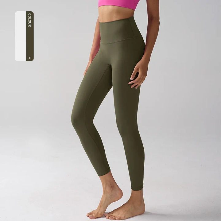 Women's High Waisted Leggings for Yoga, Fitness, and Everyday Use Olive Green