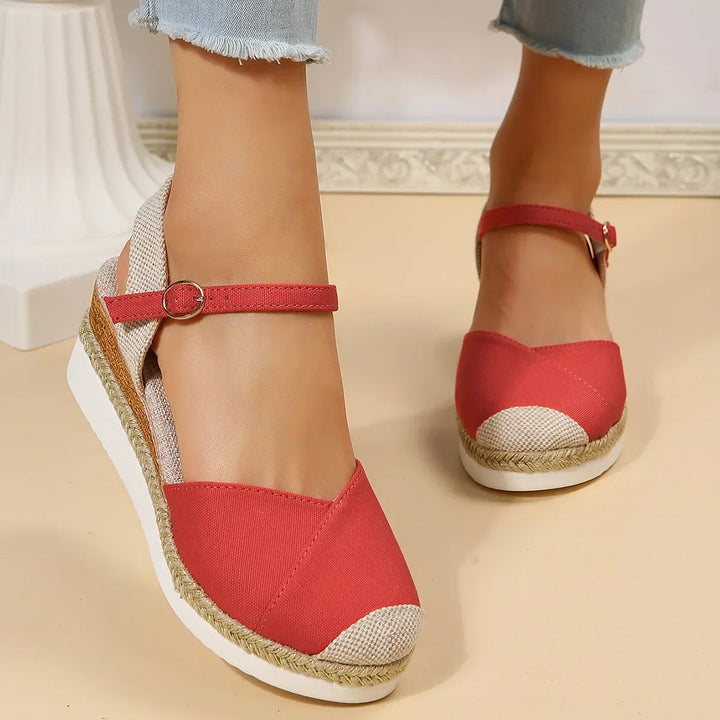 Woman's Closed Toe Wedge Sandals-MODAUTLET