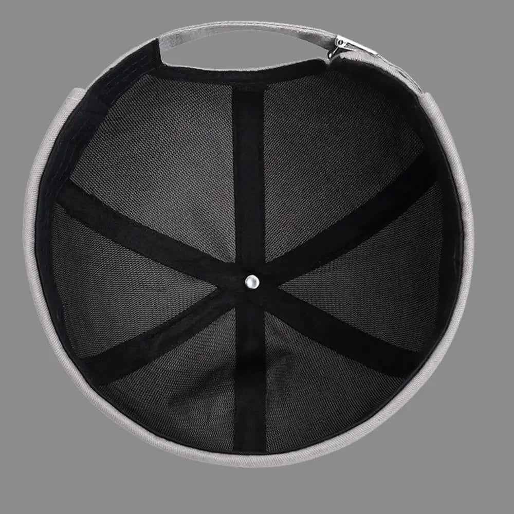 Vintage Washed Cotton Brimless Beanie Hat with Embroidered Coconut Tree – Unisex Adjustable