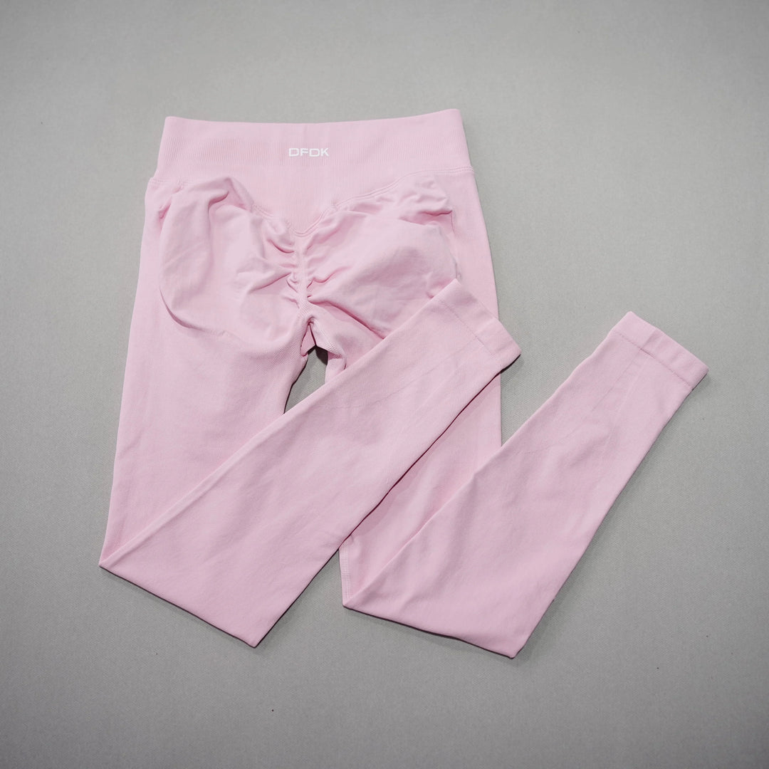 Women's High-Waisted Seamless Yoga Leggings for Tummy Control pink