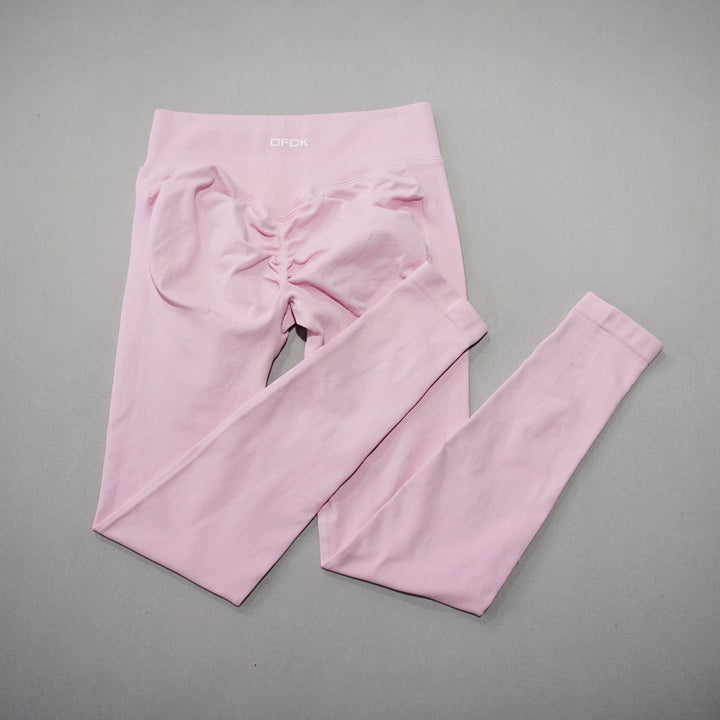 Women's High-Waisted Seamless Yoga Leggings for Tummy Control pink