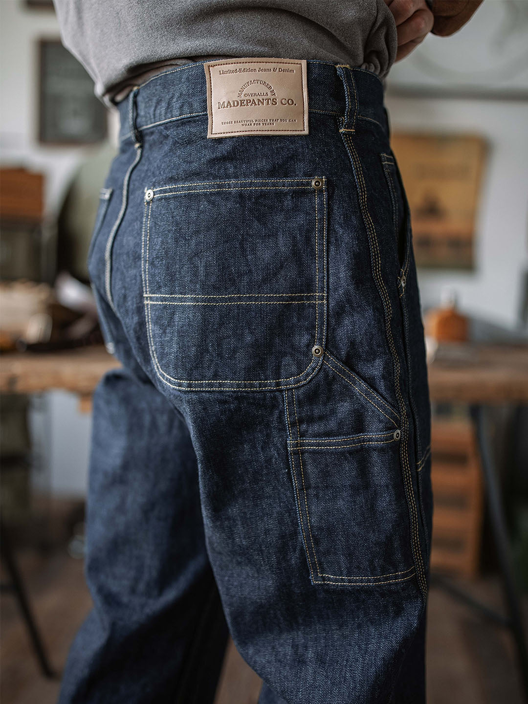 Men's Selvedge Denim Carpenter Pants