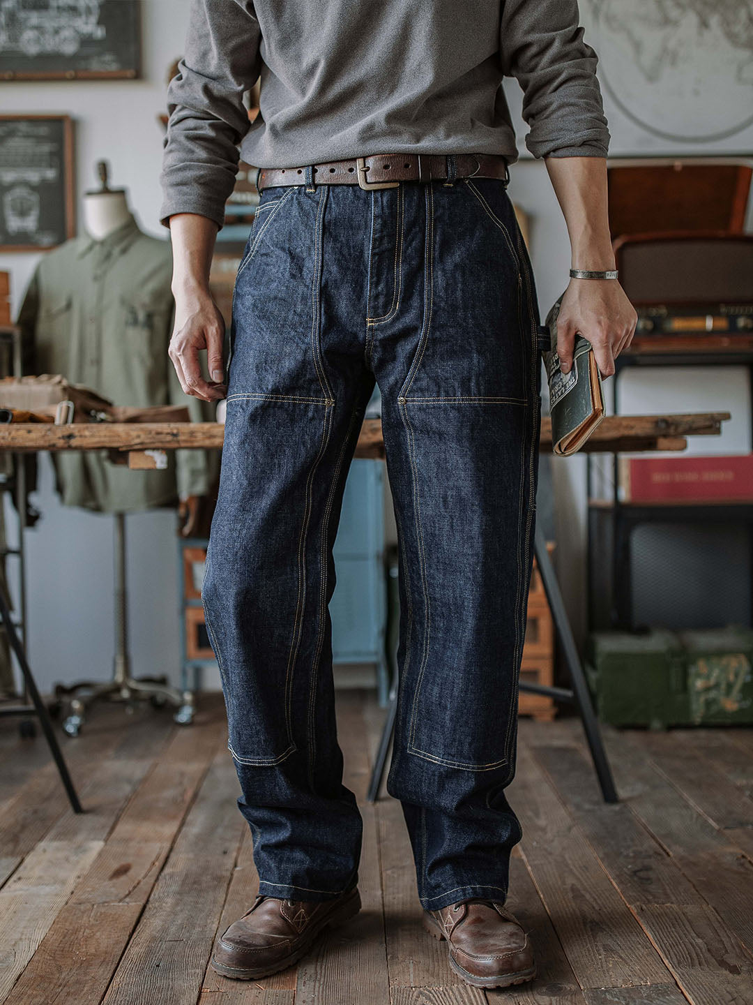 Men's Selvedge Denim Carpenter Pants