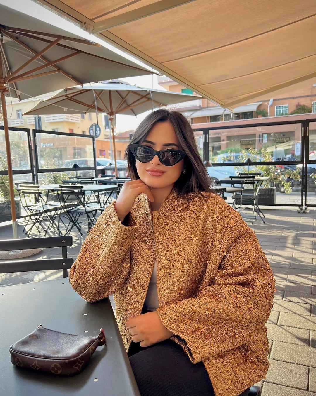 Sequin Oversized Jacket for a Glamorous Look