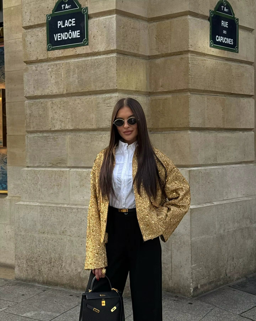 Sequin Oversized Jacket for a Glamorous Look
