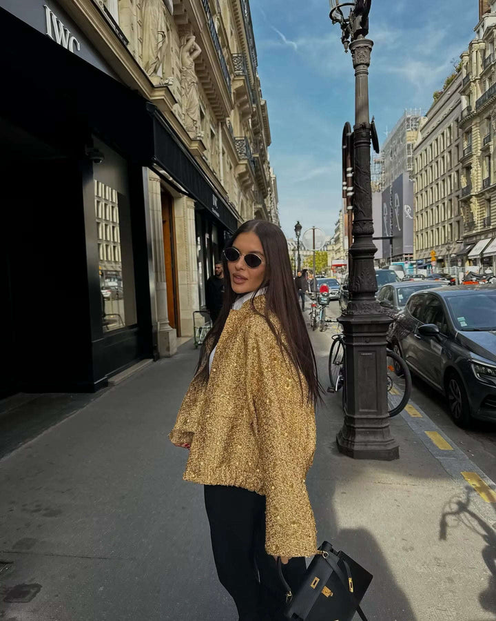 Sequin Oversized Jacket for a Glamorous Look