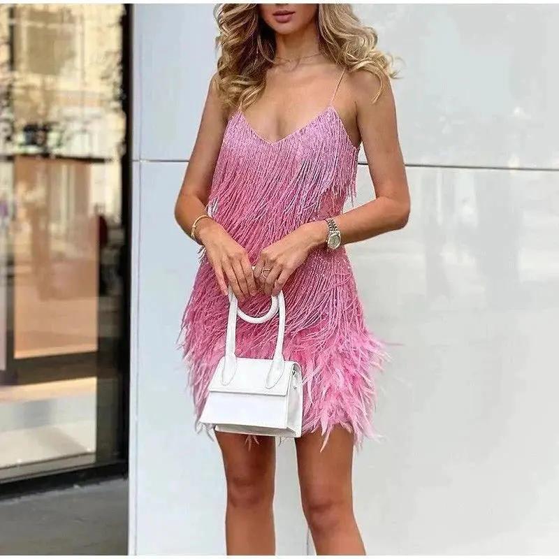 Women's Elegant Sequined Mini Dress – Perfect for Evening Events