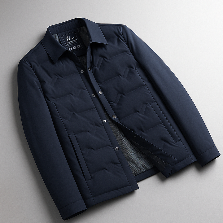 Sergio Zanelli Lightweight Down Jacket for Men Navy Blue