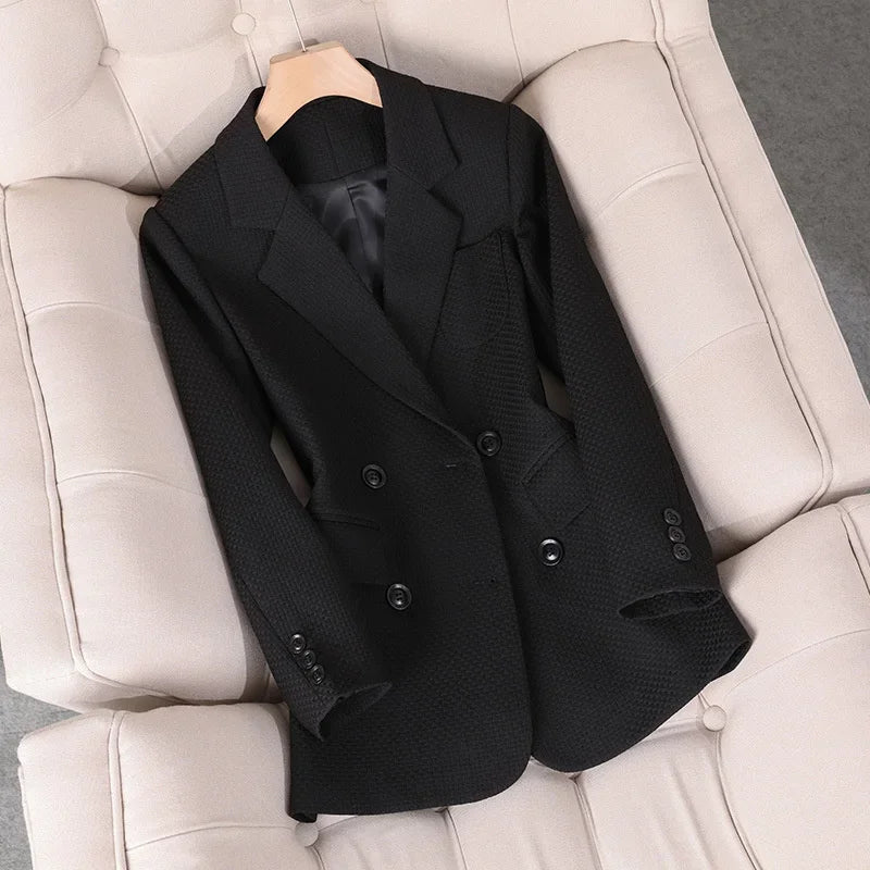 Women's Plaid Blazer - Stylish and Versatile Outerwear-MODAUTLET