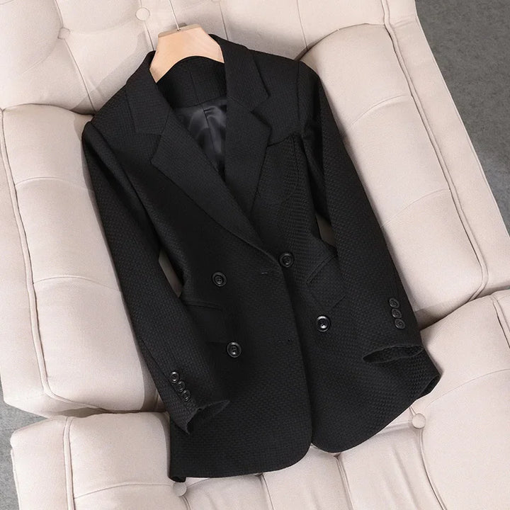 Women's Plaid Blazer - Stylish and Versatile Outerwear-MODAUTLET