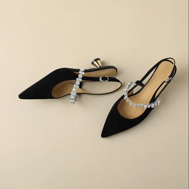 Women's Glam Rhinestone Kitten Heels – Stylish Evening Footwear-MODAUTLET