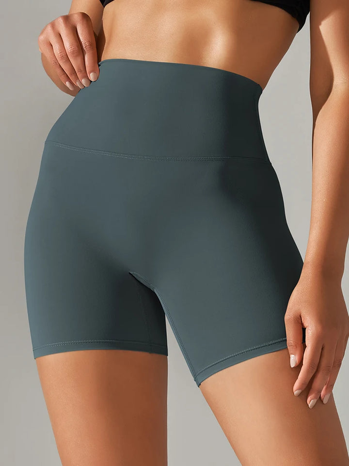 Women's High Waist Squat Proof Yoga Shorts for Fitness and Cycling