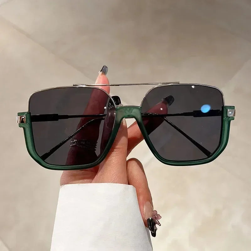 Oversized Square Sunglasses UV 400 Unisex Eyewear Trendy-MODAUTLET