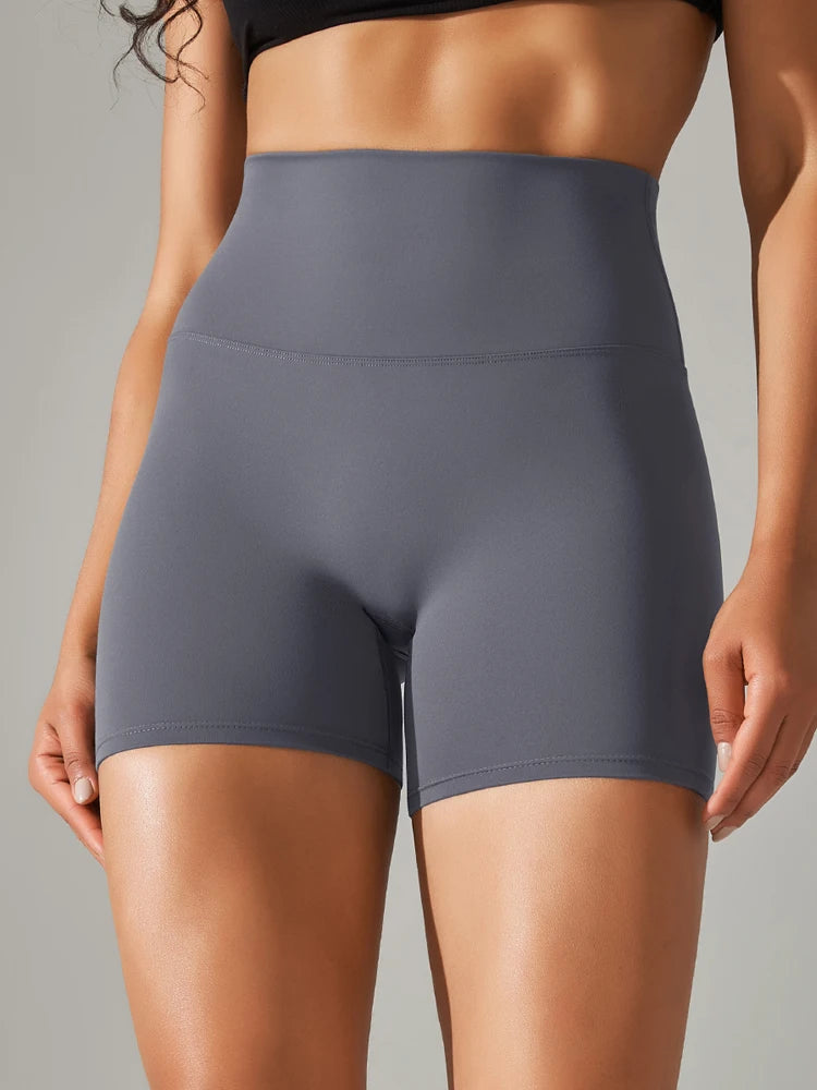 Women's High Waist Squat Proof Yoga Shorts for Fitness and Cycling