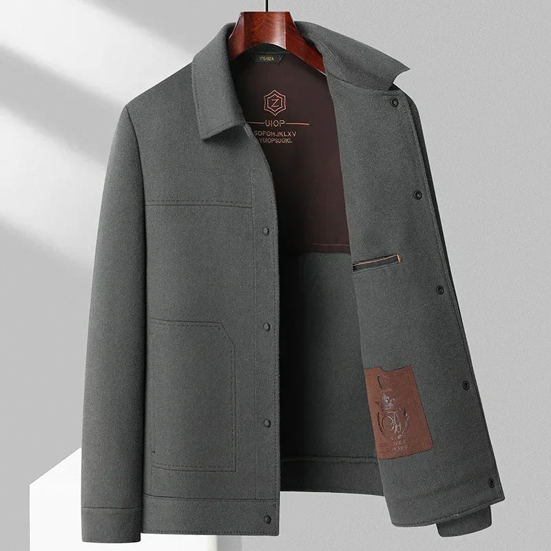 Men's Wool Jacket - Stylish and Warm Outerwear Oxford Grey