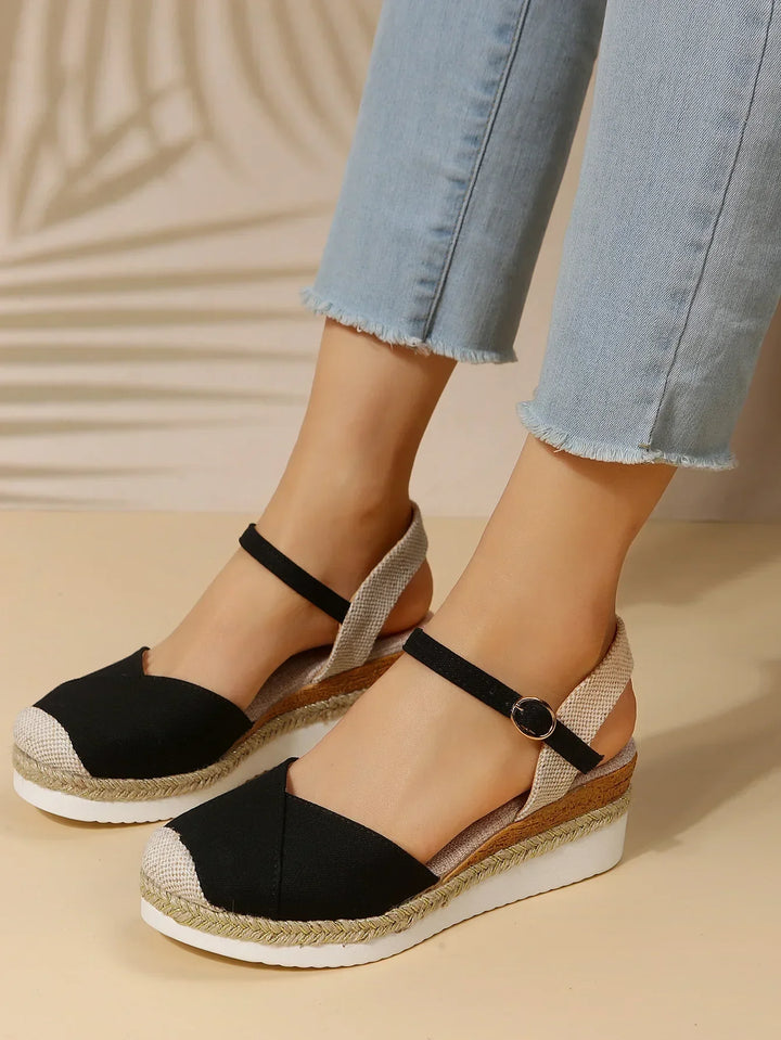 Woman's Closed Toe Wedge Sandals-MODAUTLET