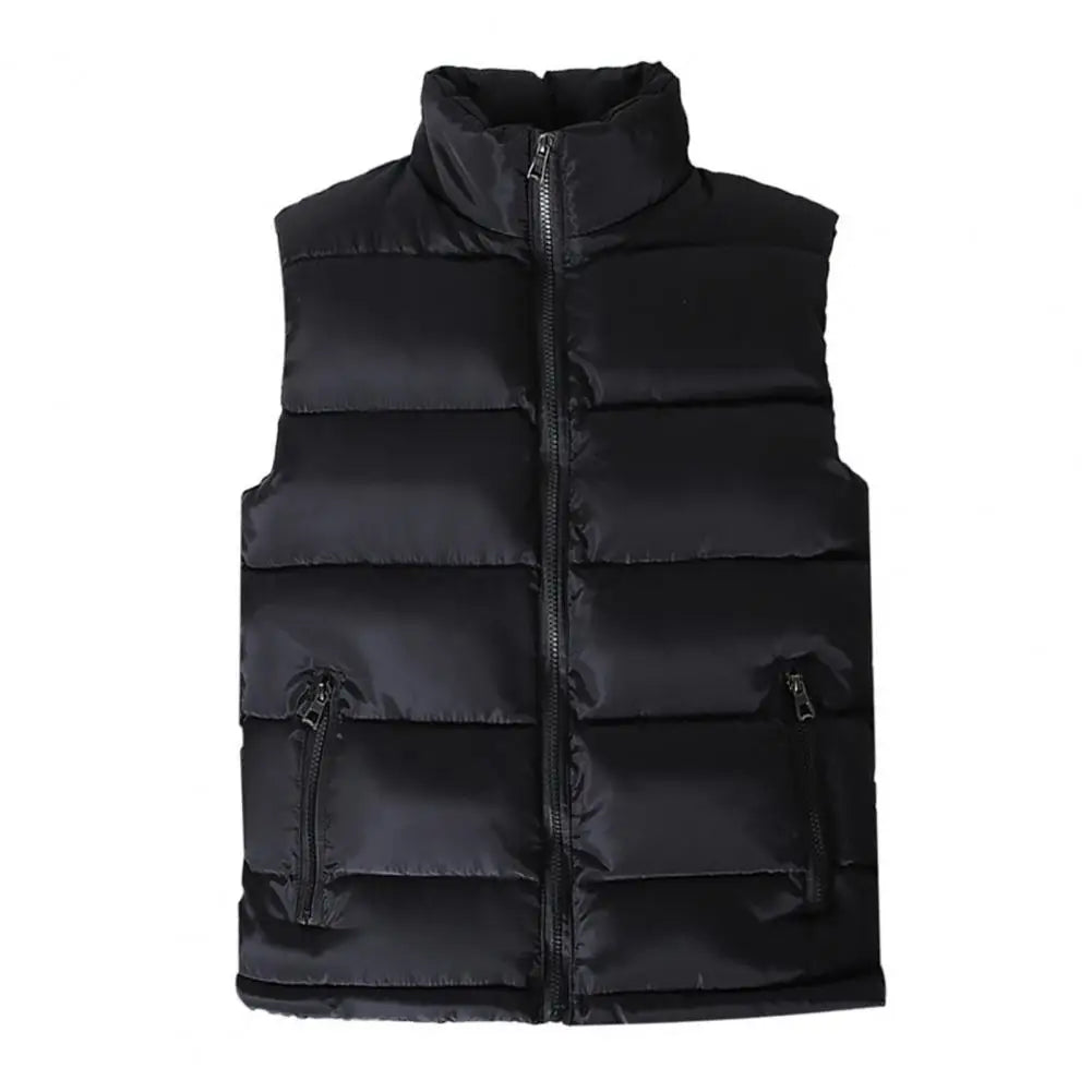 Men's Lightweight Quilted Puffer Vest with Slim Collar