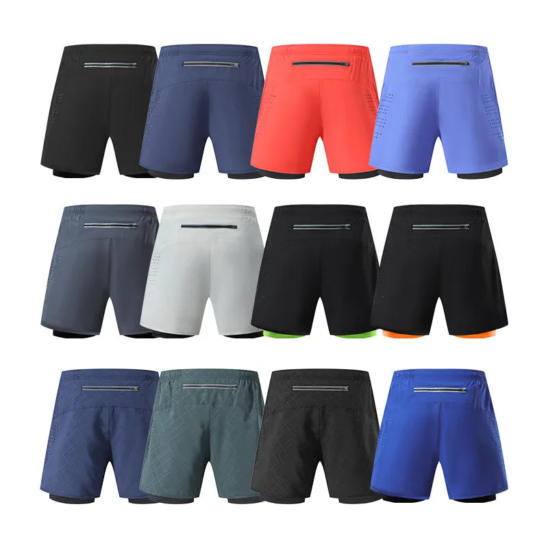 Men's 2-in-1 Quick-Dry Running Shorts with Phone Pocket