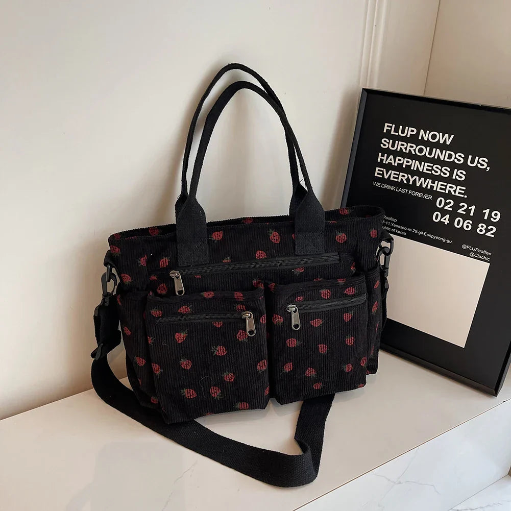 Berry Buddy Tote Bag – Cute Plush Berry Tote-MODAUTLET