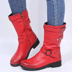 Women's Urban Mid-Calf Boots Red