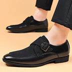 Oliver Handcrafted Leather Monk‑Strap Shoes Black