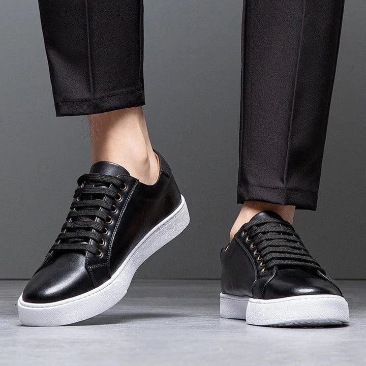 Men's Comfortable Leather Sneakers-MODAUTLET