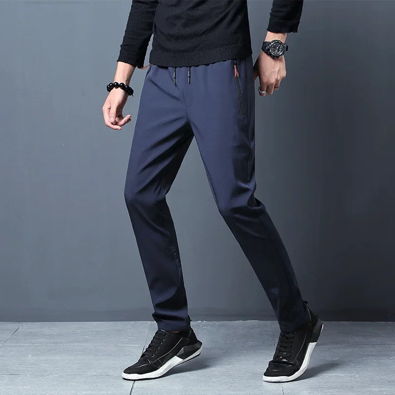Men's Slim Elastic Korean Straight-Fit Jogger Pants-MODAUTLET
