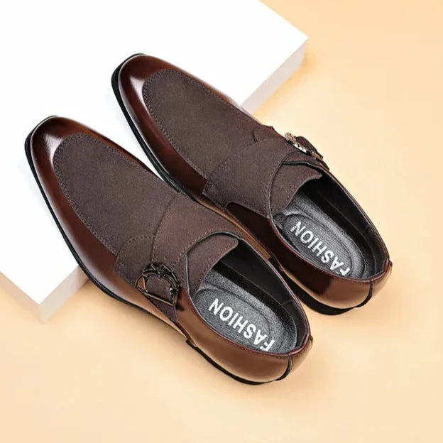 Oliver Handcrafted Leather Monk‑Strap Shoes-MODAUTLET