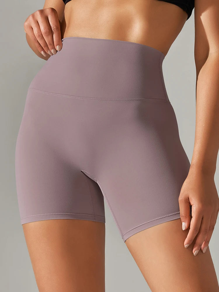 Women's High Waist Squat Proof Yoga Shorts for Fitness and Cycling