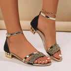 Women's Glam Sandals - Celeste Style Black