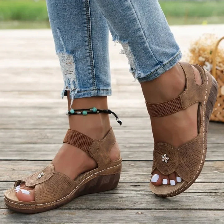 Women's Comfortable Wedge Sandals - Ideal Summer Beach Footwear-MODAUTLET